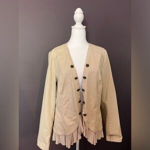 Torrid Khaki Jacket with Ruffles